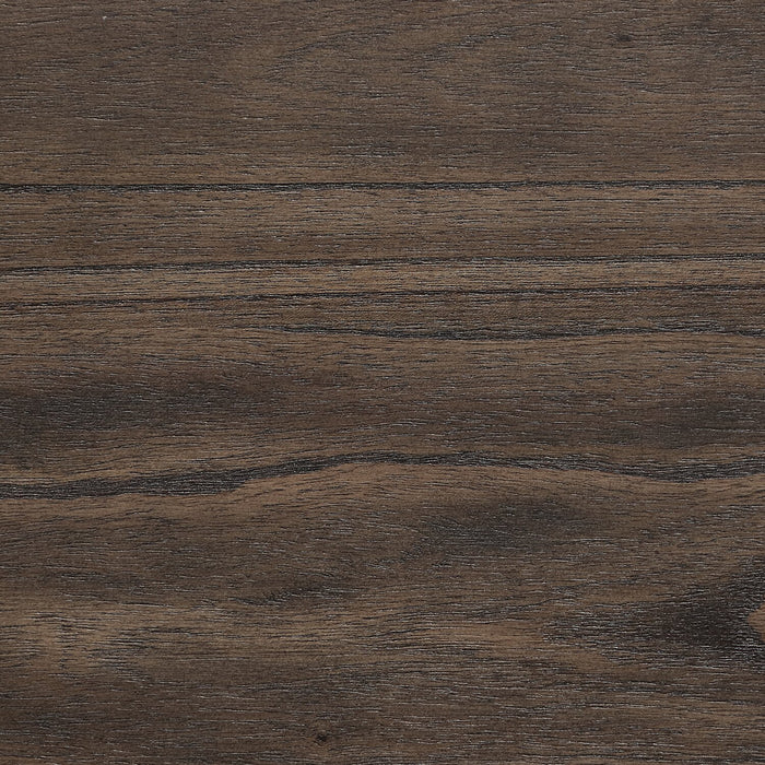 Ensemble de chambre à coucher Kane 5 pièces en cuir végétalien avec lit de rangement, commode et miroir, brun - format très grand lit