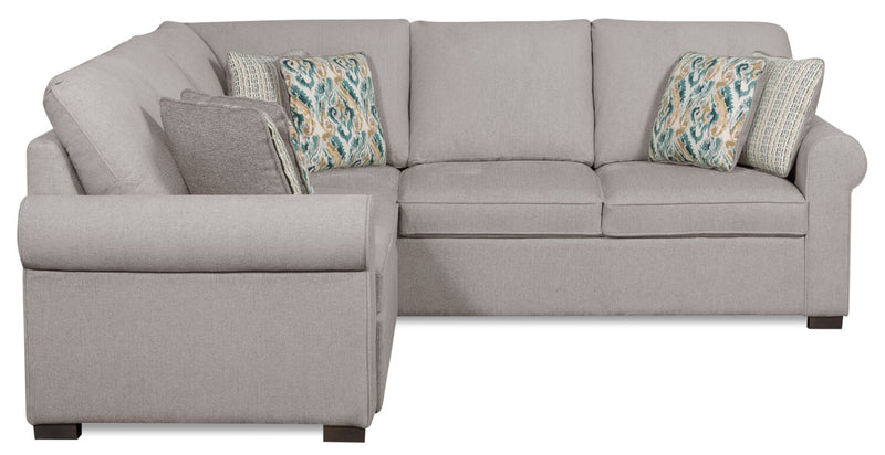 Sofa sectionnel de gauche Haven de Scott Living 2 pièces en tissu de chenille - gris