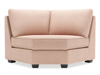 Fauteuil courbé en coin Roll de la collection Sofa Lab - Pax Rose