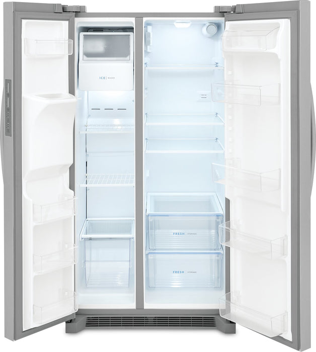 Réfrigérateur Frigidaire de 25,6 pi³ et de 36 po de profondeur standard à compartiments juxtaposés - acier inoxydable - FRSS2623AS