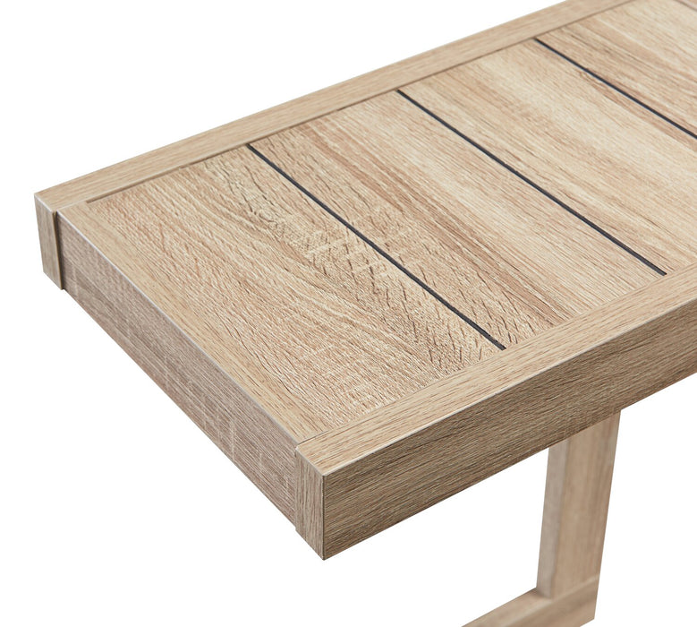 Table de fauteuil Orrie de 11,75 po en forme de C - taupe