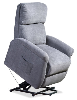 Fauteuil basculeur à inclinaison électrique Ruben de 32 po en tissu de chenille - gris
