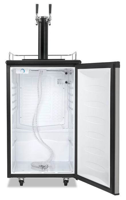 Refroidisseur de fût à bière Danby de 5,4 pi³ et de 20,5 po à deux robinets - acier inoxydable - DKC054A1BSL2DB