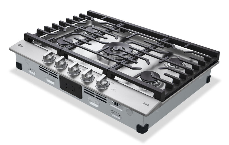 Surface de cuisson à gaz LG de 30 po à 5 éléments - acier inoxydable Smudge-ProofMD - CBGJ3027S