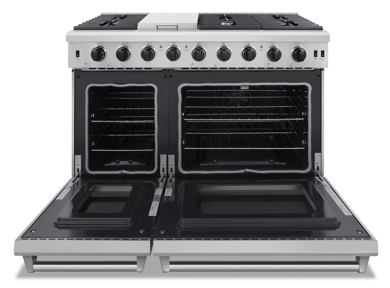 Cuisinière professionnelle à gaz Thor Kitchen de 6,8 pi³ à six brûleurs – LRG4807U-SS