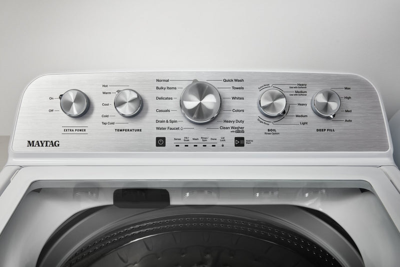 Laveuse à chargement par le haut de 5,5 pi³ et sécheuse électrique de 7 pi³ de Maytag