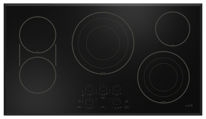 Surface de cuisson électrique Café de 36 po à 5 éléments - noire - CEP90361TBB