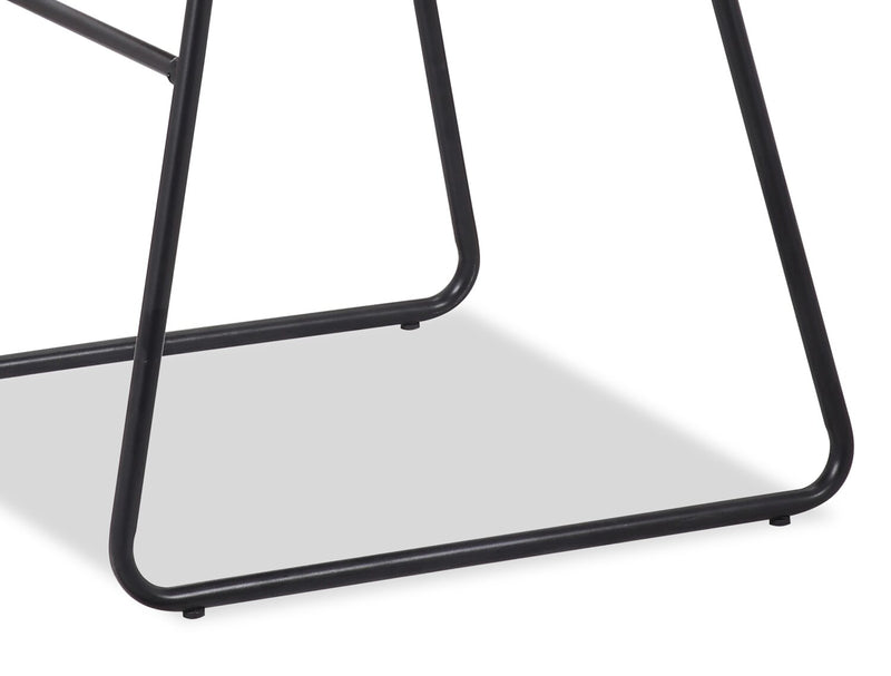Ensemble de salle à manger Amos 7 pièces en métal avec table de 60 po (L) et 6 chaises - brun