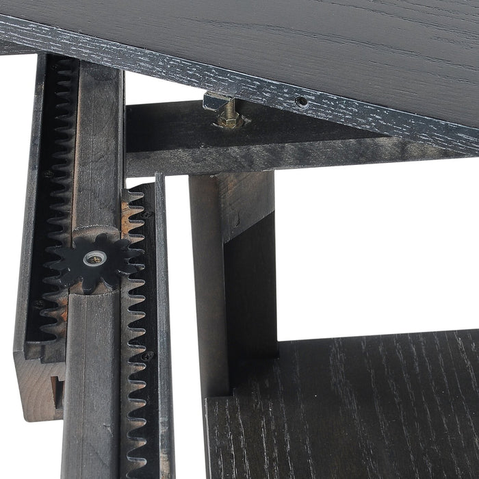 Ensemble de salle à manger Dena 5 pièces de hauteur comptoir avec table ronde, rallonge de 42 po à 60 po (L) et chaises - gris