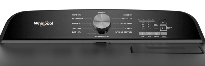 Sécheuse à gaz Whirlpool de 7 pi³ - noir volcan - WGD6150PB