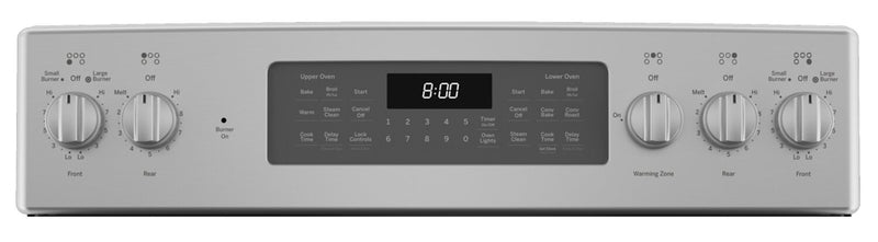 Cuisinière électrique GE de 6,6 pi³ avec friture à air et nettoyage à la vapeur - acier inoxydable - JBS86SPSS