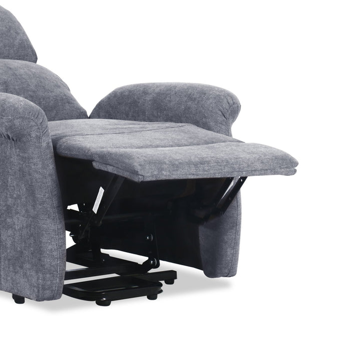 Fauteuil basculeur à inclinaison électrique Ruben de 32 po en tissu de chenille - gris