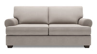  Sofa Roll de Sofa Lab de 76 po de format condo fabriqué au Canada en tissu d’apparence lin - gris Pax Slate 