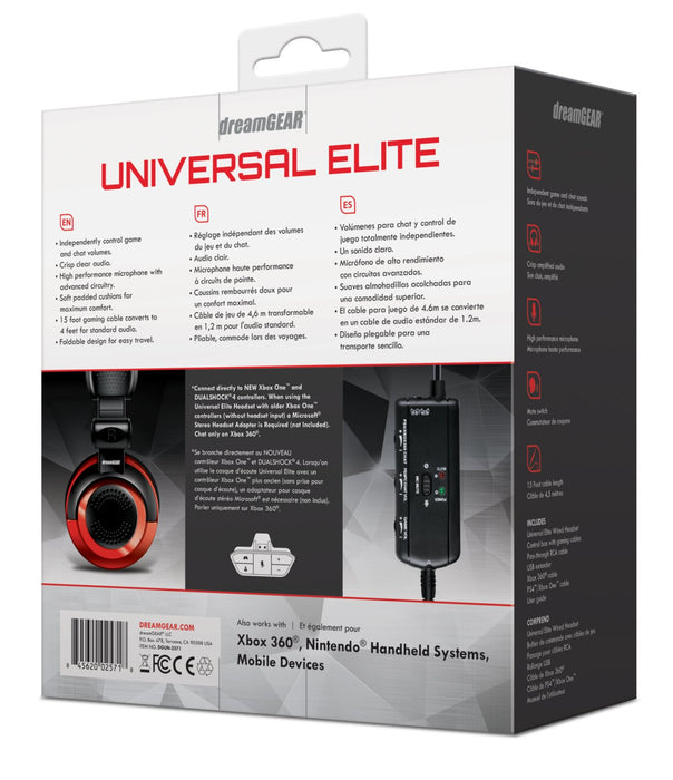 Casque d'écoute universel câblé pour le jeu DreamGEAR