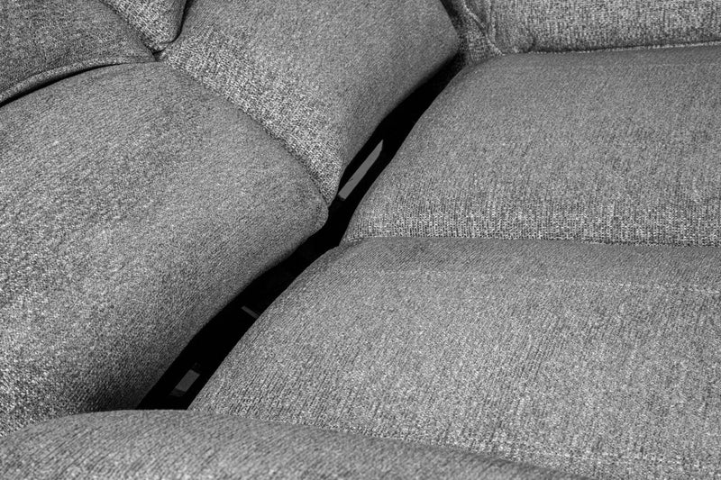 Causeuse inclinable Chandler de 60 po en tissu de chenille - gris