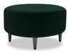 Pouf personnalisable The Curve de Sofa Lab de 31 po fabriqué au Canada en tissu de velours - vert Hunter Green