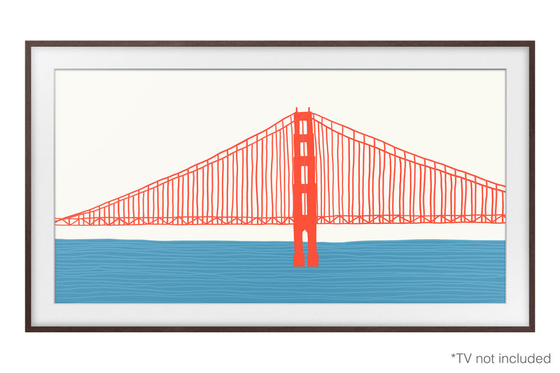 Cadre personnalisable Samsung pour The Frame TV 85\"- Brun moderne