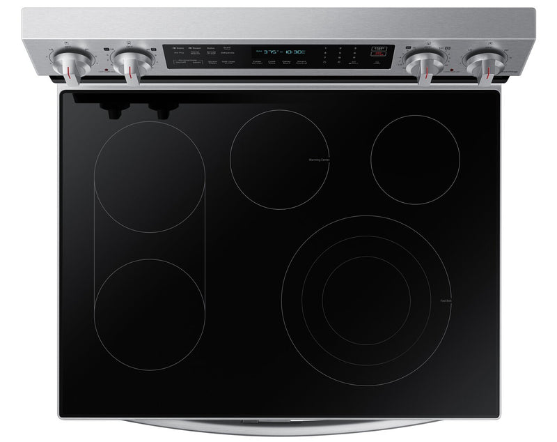Cuisinière intelligente électrique amovible Samsung de 6,3 pi³ avec friture à air - acier inoxydable - NE63A6751SS/AC