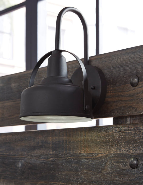 Lit à panneau Abby avec tête de lit, cadre, éclairage à DEL et port USB, brun - format lit double