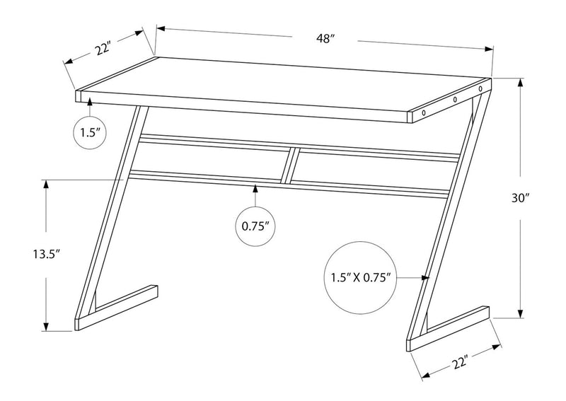 Bureau compact Matt de 48 po - blanc