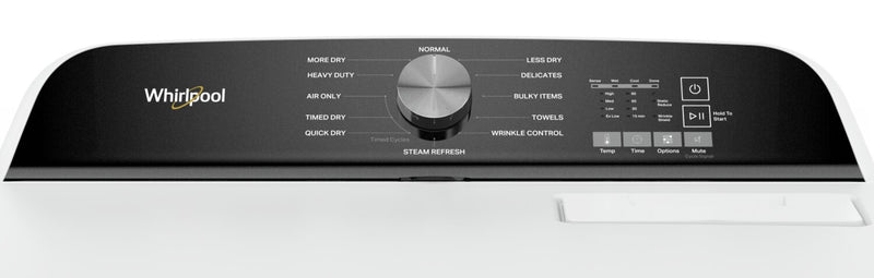 Sécheuse à gaz Whirlpool de 7 pi³ - blanche - WGD6150PW