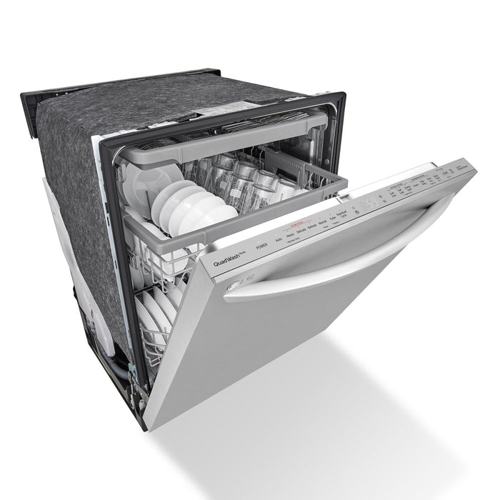 Lave-vaisselle intelligent encastré LG à 46 dBA de 24 po avec commandes sur le dessus et QuadWashMC - acier inoxydable Smudge-ProofMD - LDTS5552S