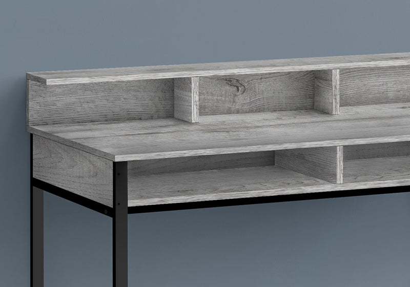 Bureau debout Melissa de 47,25 po à compartiments - gris