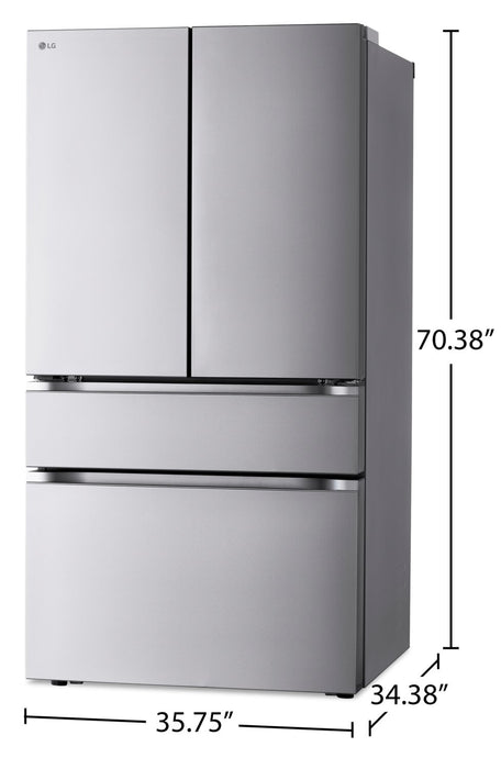 Réfrigérateur LG de 30 pi³ et de 36 po à portes françaises - acier inoxydable Smudge-ProofMD - LF30S8210S