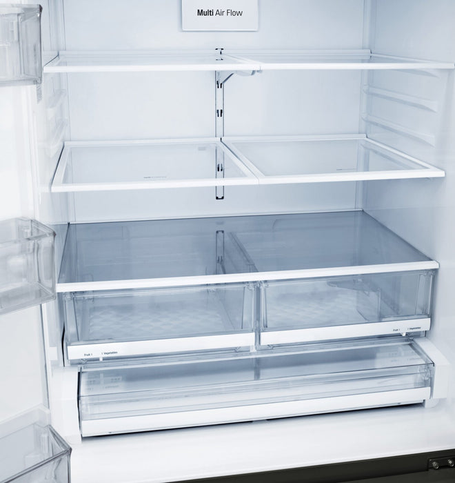 Réfrigérateur LG de 28 pi³ et de 36 po à portes françaises - acier inoxydable noir Smudge-ProofMD - LRFS28XBD