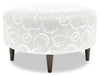 Pouf personnalisable The Curve de Sofa Lab de 31 po fabriqué au Canada en tissu - blanc Mist White