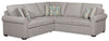 Sofa-lit sectionnel de gauche Haven de Scott Living 2 pièces en tissu de chenille - gris
