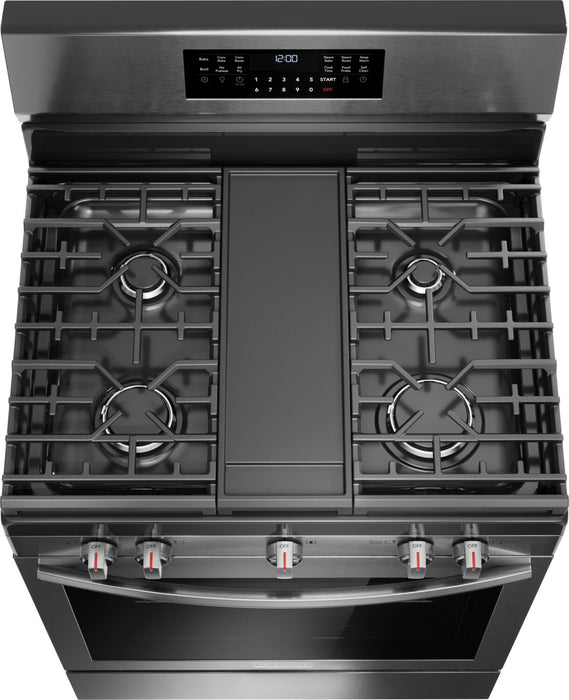 Cuisinière à gaz Frigidaire Gallery de 5,1 pi³ avec convection totale et friture à air - acier inoxydable noir Smudge-ProofMD - GCRG3060BD