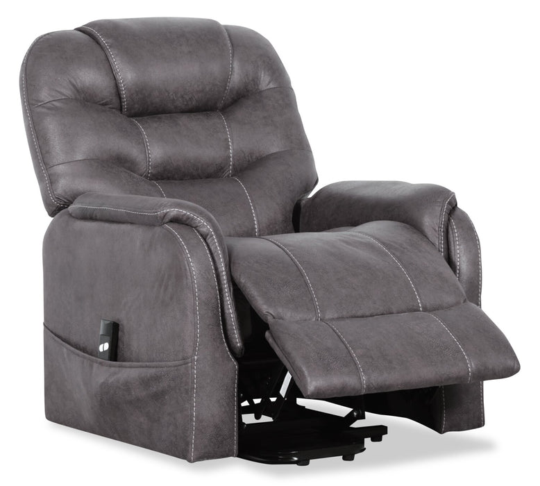 Fauteuil basculeur à inclinaison électrique Landon de 34 po en microfibre - gris