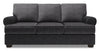 Sofa-lit personnalisable Roll de Sofa Lab de 86 po fabriqué au Canada en tissu de chenille avec accoudoirs enroulés - gris Luxury Charcoal