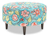Pouf personnalisable The Curve de Sofa Lab de 31 po fabriqué au Canada en tissu - Malibu multicolore