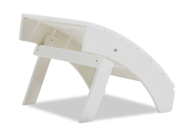 Pouf Bask pour la terrasse à l’extérieur - plastique à haute densité, résistant aux rayons UV et aux intempéries - blanc