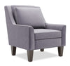 Fauteuil d’appoint club Sofa Lab personnalisable de 29 po fabriqué au Canada en tissu de velours avec pattes en bois - gris Granite Grey 