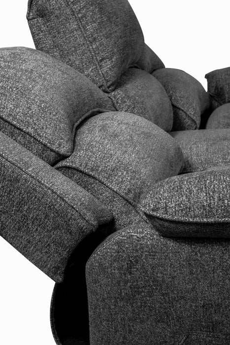 Sofa inclinable Chandler de 82 po en tissu de chenille - gris