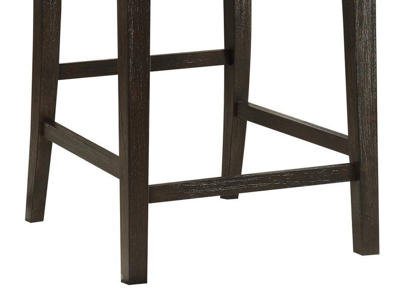 Ensemble de salle à manger Lane 3 pièces de hauteur comptoir avec table de 36,5 po (L), tablettes et port USB intégrées, et 2 chaises - brun