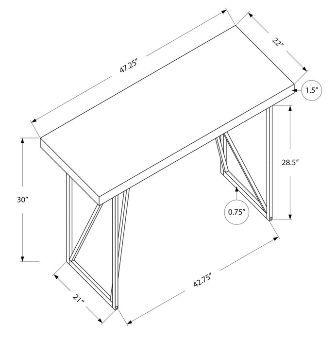 Bureau d’ordinateur Caleb de 47,25 po - blanc