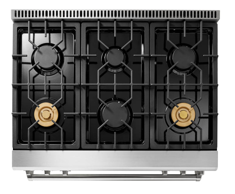 Cuisinière professionnelle à gaz Thor Kitchen de 6 pi³ à panneau inclinable - TRG3601