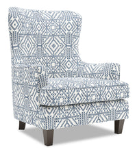  Fauteuil d’appoint à oreilles Sofa Lab de 32 po fabriqué au Canada en tissu - Ink multicolore 