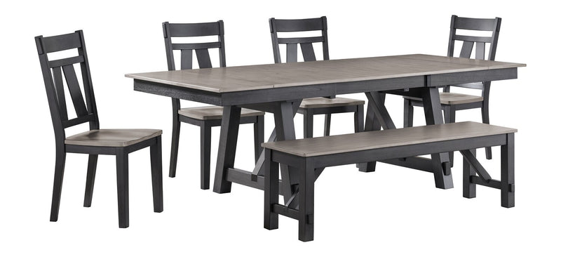 Banc de salle à manger Zao de 60 po (L) en mélamine - brun