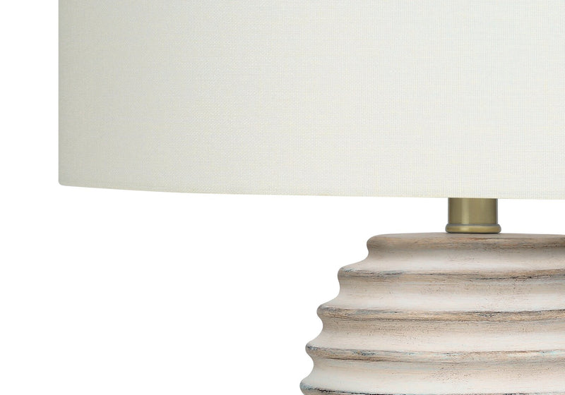 Lampe de table de 28 po en résine texturée crème