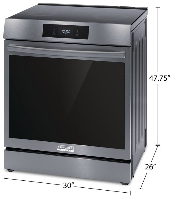 Cuisinière à induction Frigidaire Gallery de 6,2 pi³ avec convection totale et surface de cuisson facile à nettoyer - acier inoxydable noir Smudge-ProofMD - GCFI306CBD