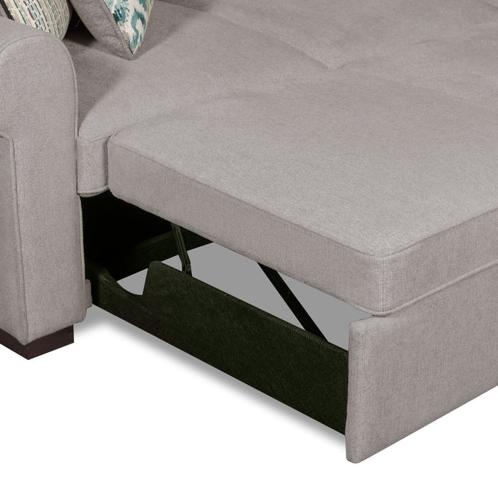 Sofa-lit sectionnel de gauche Haven de Scott Living 2 pièces en tissu de chenille - gris