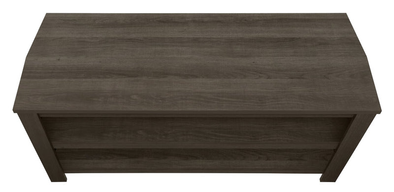 Meuble pour téléviseur moderne Matias de 42 po avec rangement et système de gestion des câbles pour téléviseurs jusqu’à 45 po - brun foncé