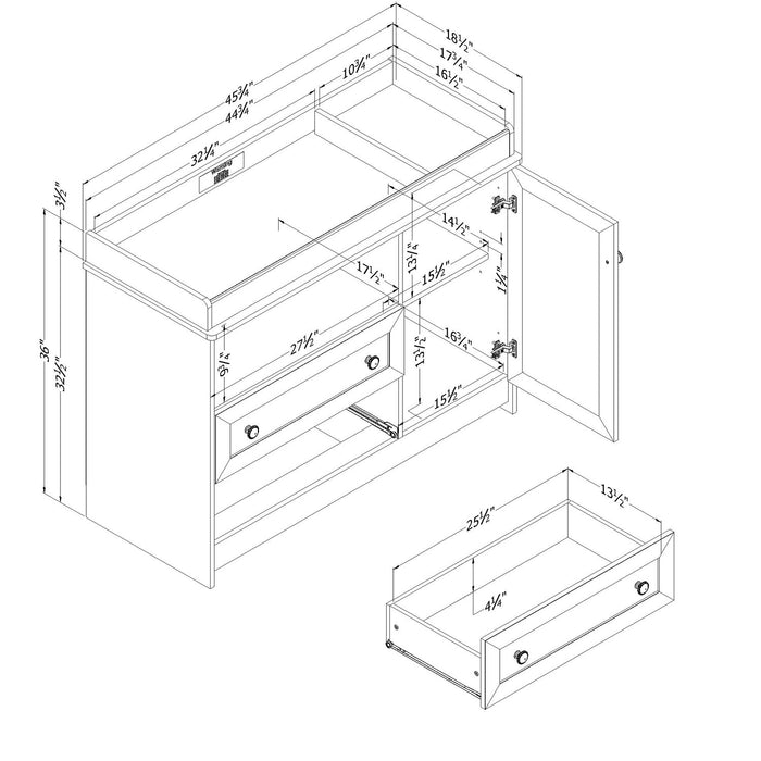 Table à langer Zoe pour bébé avec tiroirs de rangement - blanche