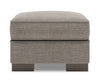 Pouf personnalisable Track de Sofa Lab de 24 po fabriqué au Canada en tissu d’apparence lin - gris Luna Smoke