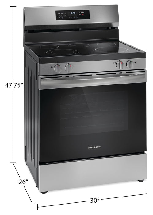 Cuisinière électrique Frigidaire de 5,3 pi³ avec friture à air et cuisson par convection - acier inoxydable - FCRE308CAS